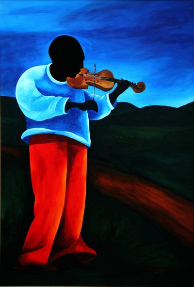 Ti-Jean de violist, 2008 door Patricia Brintle